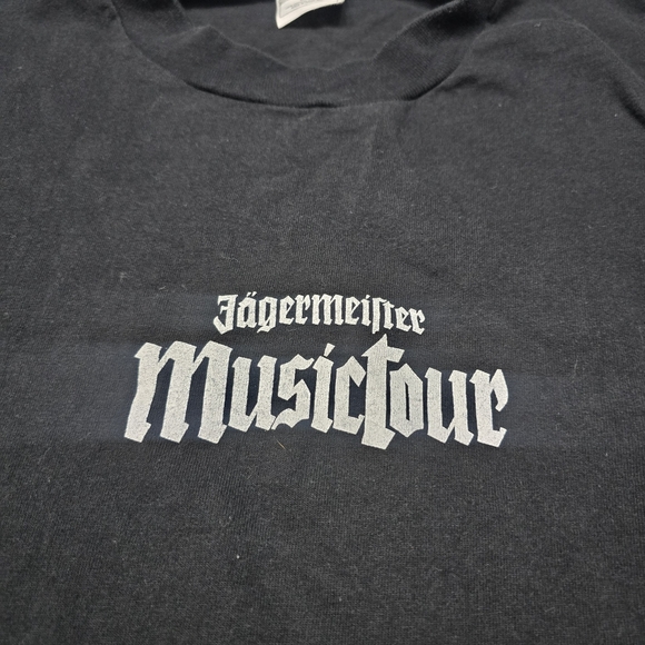 Vintage 2002 Jagermeister Music Tour Black Graphic T-Shirt XL - Picture 2 of 6